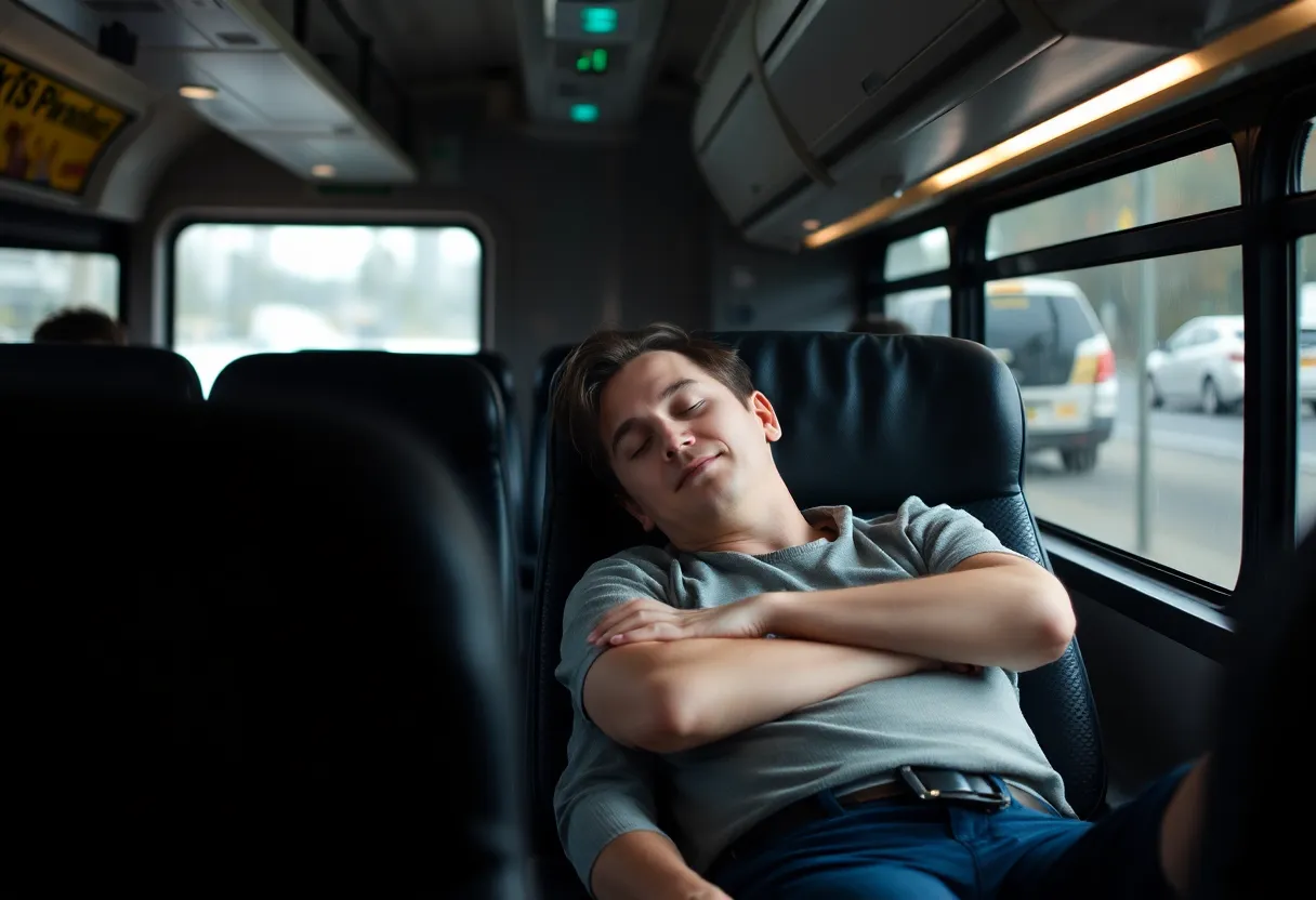 dormir em viagens noturnas de ônibus
