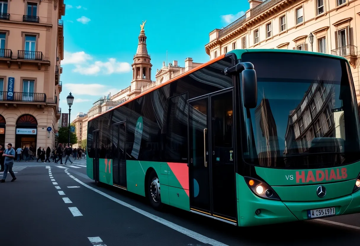 ônibus em Madrid