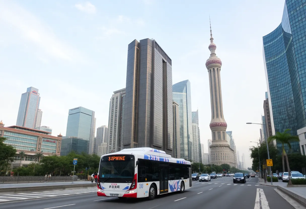 ônibus em Xangai