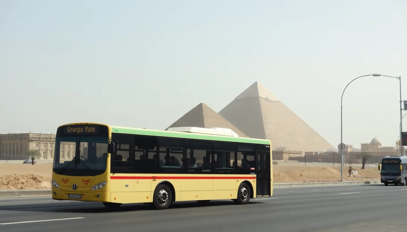 ônibus no Cairo