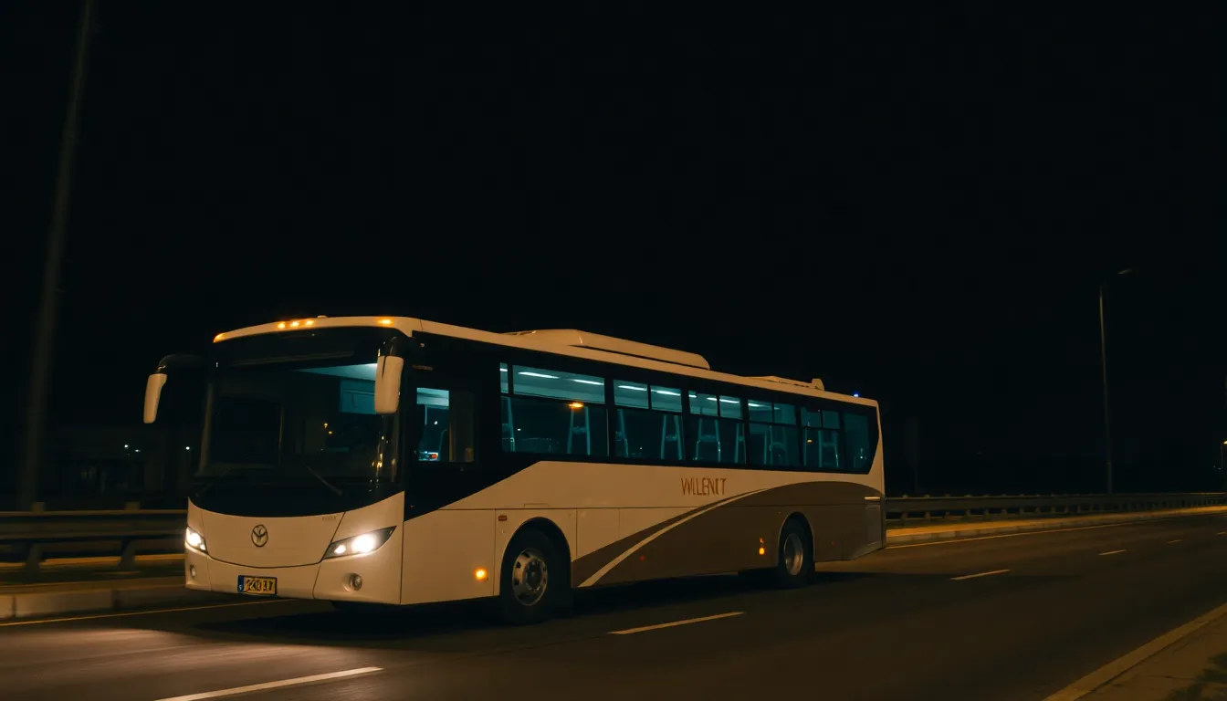 passagens de ônibus noturnas