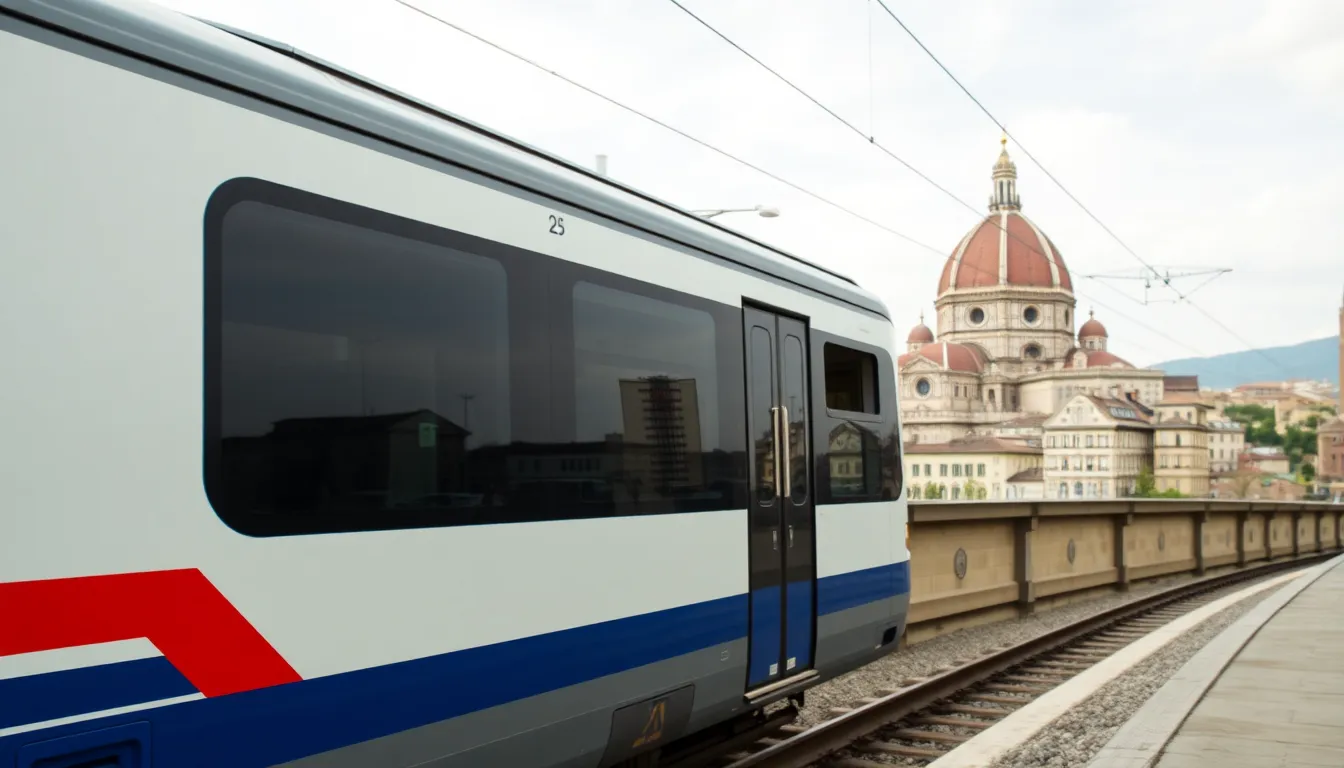 rota Veneza-Florença de trem