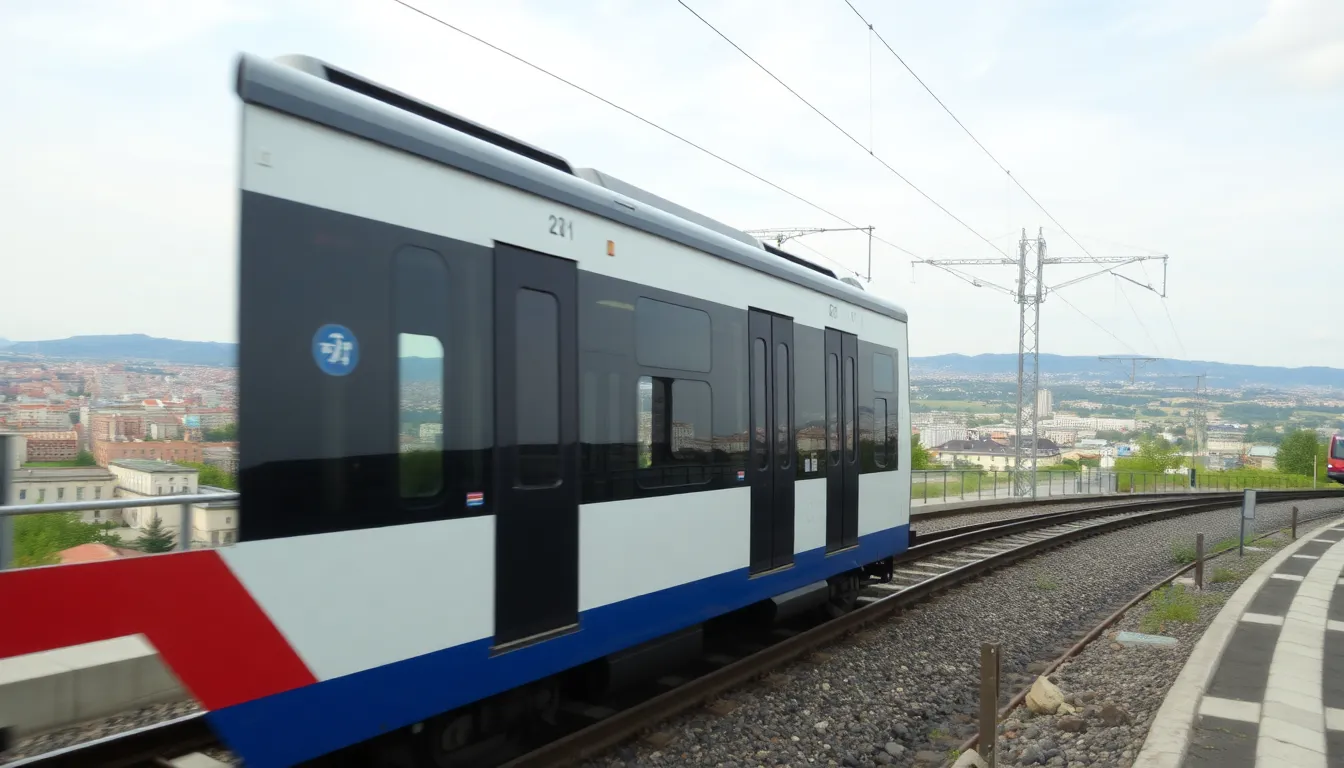 rota Veneza-Milão de trem